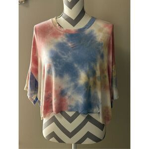 Loose fit cropped tie dye Tshirt